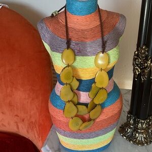 Chunky Yellow Beaded Necklace
